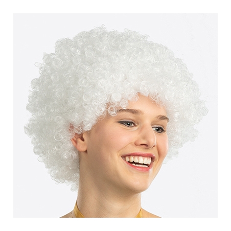 Perruque disco blanche coupe afro