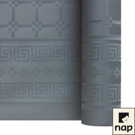 Nappe couleur gris béton en papier damassé couleur gris beton - art de la table