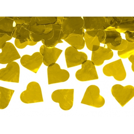 Confettis en forme de coeur couleur or, canon à confettis 60 cm
