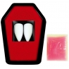 dents de vampire avec pate adhésive idéal pour réaliser son maquillage de vampire pour Halloween