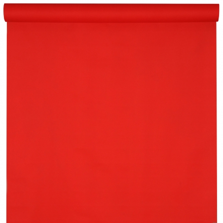 Chemin de table rouge luxe airlaid en rouleau de 120 cm x 10 mètres