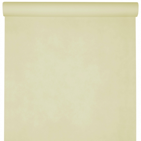 Rouleau de nappe en papier arlaid couleur ivoire idéal pour habiller vos tables pour célébrer un mariage, une communion