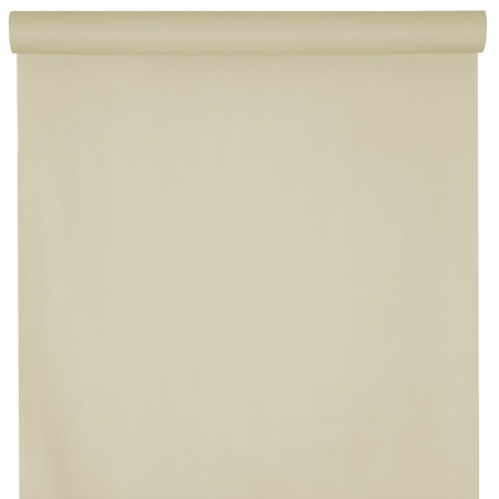 Habillez vos tables de fêtes avec cette nappe couleur sable en papier intissé airlaid