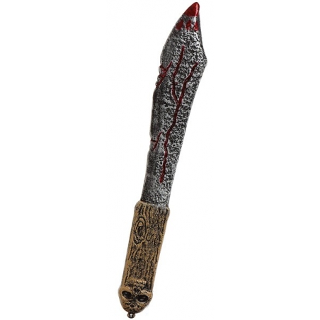 couteau ensanglanté tête de mort 32 cm - armes halloween