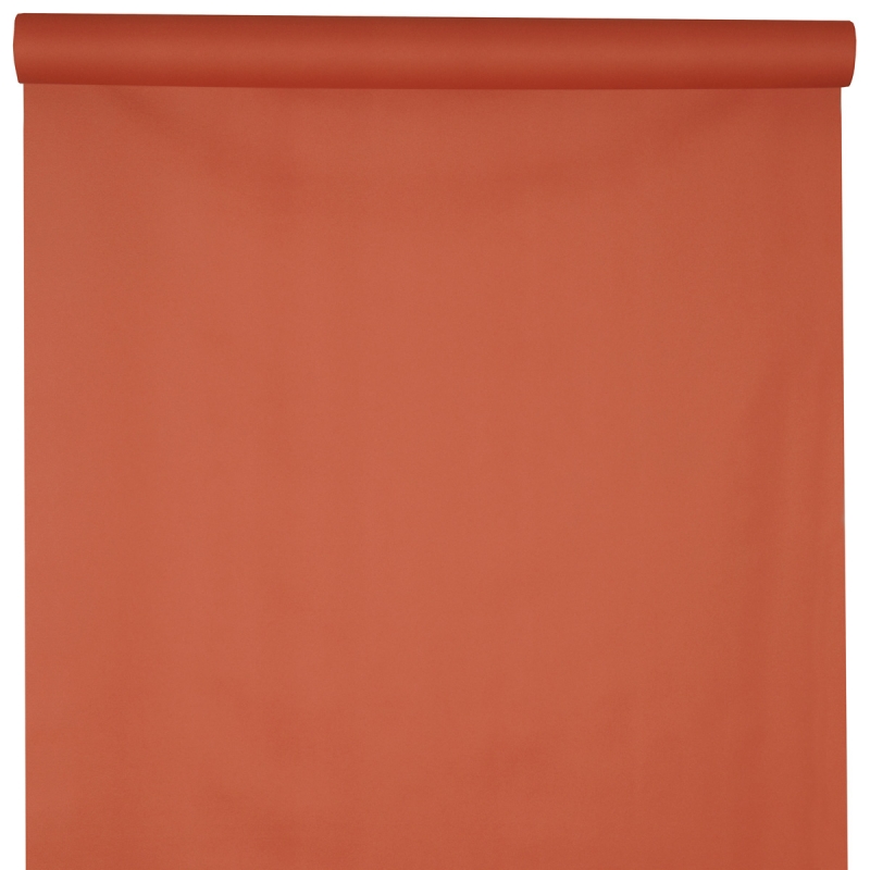 Nappe couleur terracotta en matière airlaid idéale pour habiller vos tables de fêtes