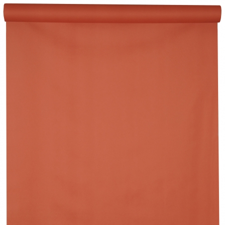 Nappe couleur terracotta en matière airlaid idéale pour habiller vos tables de fêtes