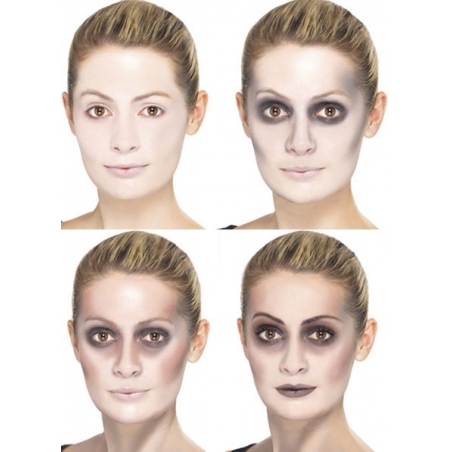 maquillage femme zombie, etape par etape - maquillage halloween maquillage femme zombie, etape par etape - maquillage halloween