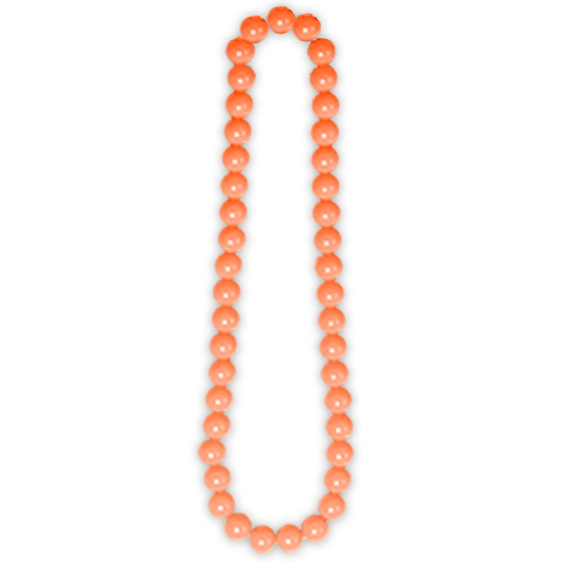 collier de perles orange idéal pour une soirée fluo ou années 80