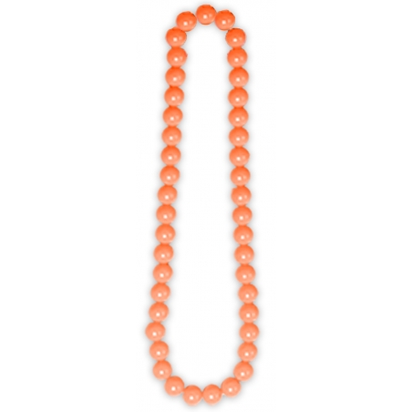 collier de perles orange idéal pour une soirée fluo ou années 80