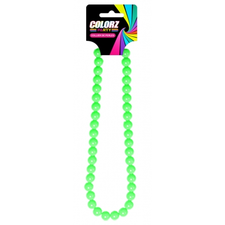 Adoptez un look années 80 avec ce collier vert fluo en perles