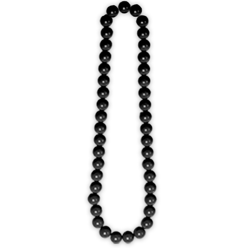 Collier de perles couleur noir