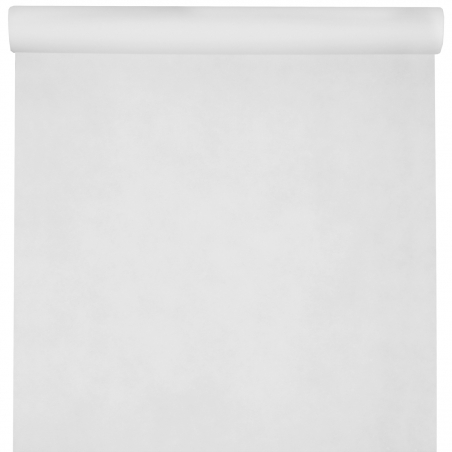 Cette nappe blanche en tissu intissé (airlaid) est idéal pour habiller vos tables de cérémonies