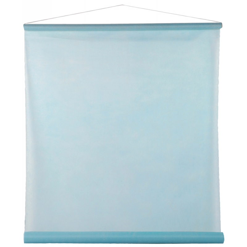 Tenture de salle couleur bleu ciel idéale pour décorer une salle pour célébrer un baptême, un mariage