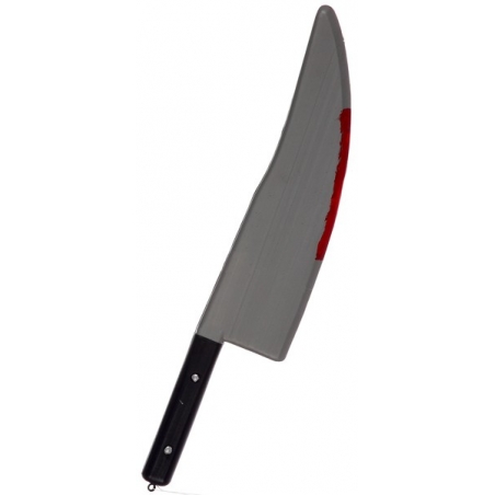 couteau de boucher ensanglanté, une arme maculée de sang - accessoire Halloween