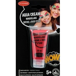 Tube de maquillage rouge en crème, maquillage à l'eau idéal pour Halloween et Carnaval