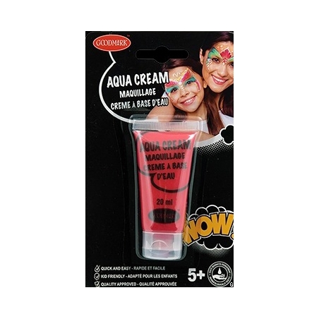 Tube de maquillage rouge en crème, maquillage à l'eau idéal pour Halloween et Carnaval