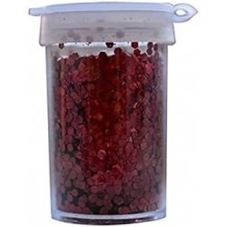 Pot de paillettes rouges holographiques à utiliser dans votre déco