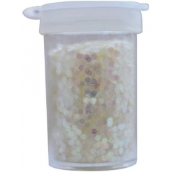 Pot de paillettes blanches holographiques à utiliser dans votre déco et vos créations