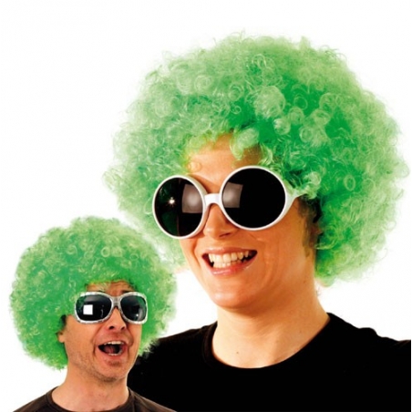 perruque afro verte adute - accessoire disco 