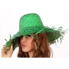 Chapeau vert en feuille de palme - deguisement fermier