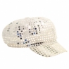 casquette disco argent à paillettes, l'accessoire incontournable pour vos deguisements disco