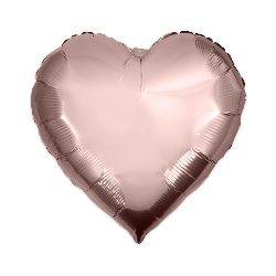 Ballon lettre coeur rose gold de 35 cm idéal pour déco de Saint Valentin (gonflage à l'air uniquement)