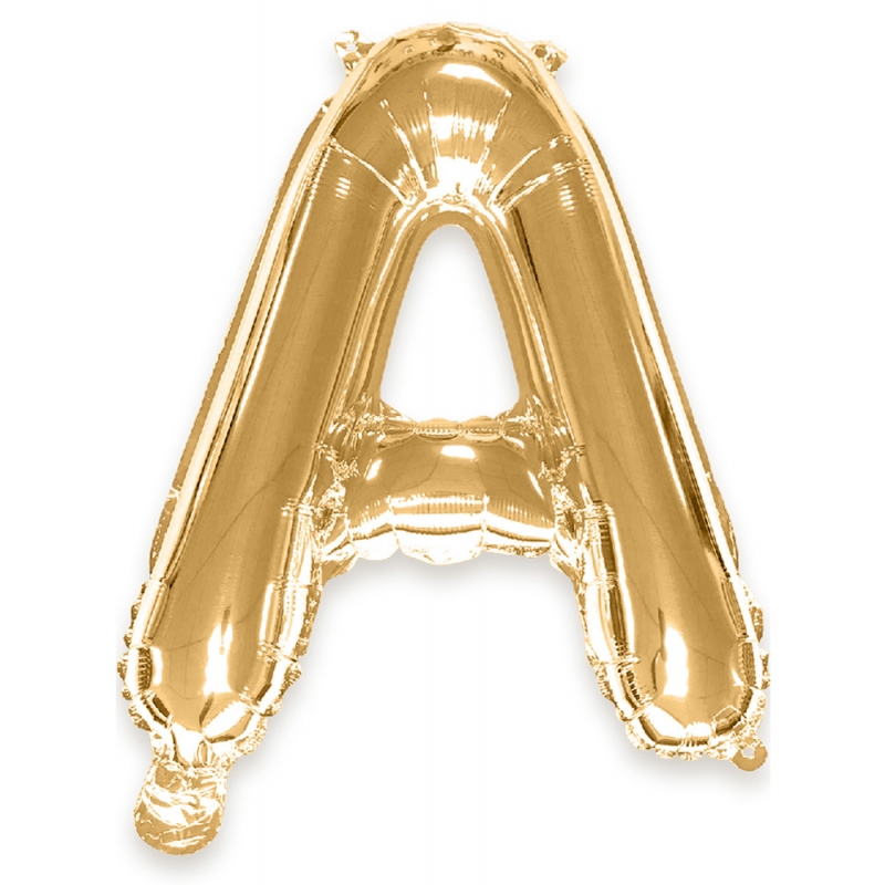 Ballon A couleur doré - 35 cm livré avec une paille pour un gonflage à l'air