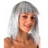 Perruque disco femme couleur argent - perruques disco