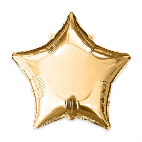 Ballon étoile dorée 45 cm idéale pour décorer un prénom (gonflage à l'air)