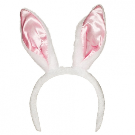 Oreilles de lapin blanc et rose pour femme