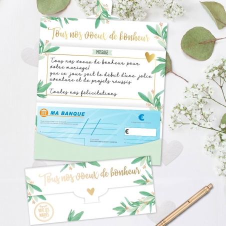 Carte Mariage Porte-Billets