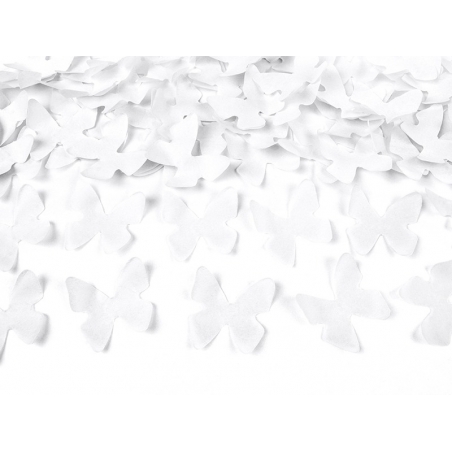 confettis papillons blancs, canon à confettis spécial mariage