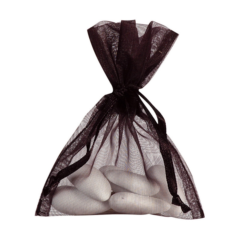 10 Contenants à dragées couleur noir. Idéal pour réaliser une déco de table de Mariage ou Halloween