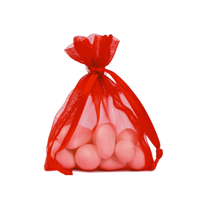 Contenants à dragées couleur rouge pour réaliser une décoration de table de Mariage ou de Saint Valentin