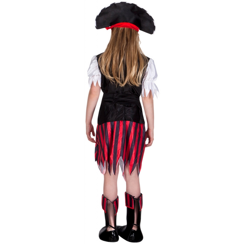Robe de pirate pour fille avec chapeau, un déguisement idéal pour Carnaval