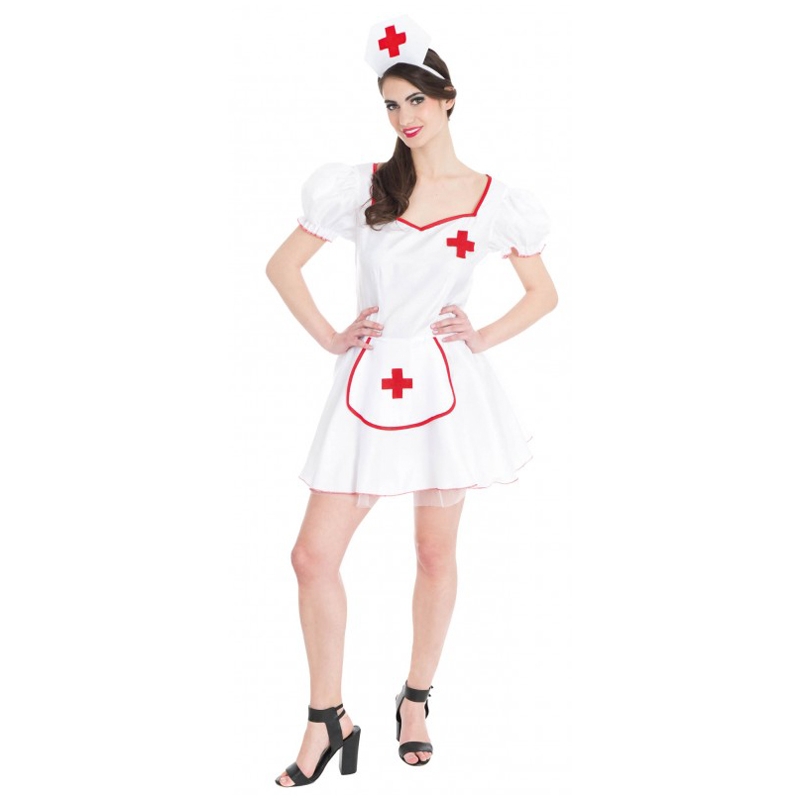 Déguisement infirmière pour femme avec robe et coiffe