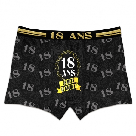 Caleçon anniversaire 18 ans, un cadeau rigolo pour fêter son anniversaire Caleçon anniversaire 18 ans, un cadeau rigolo pour fêter son anniversaire