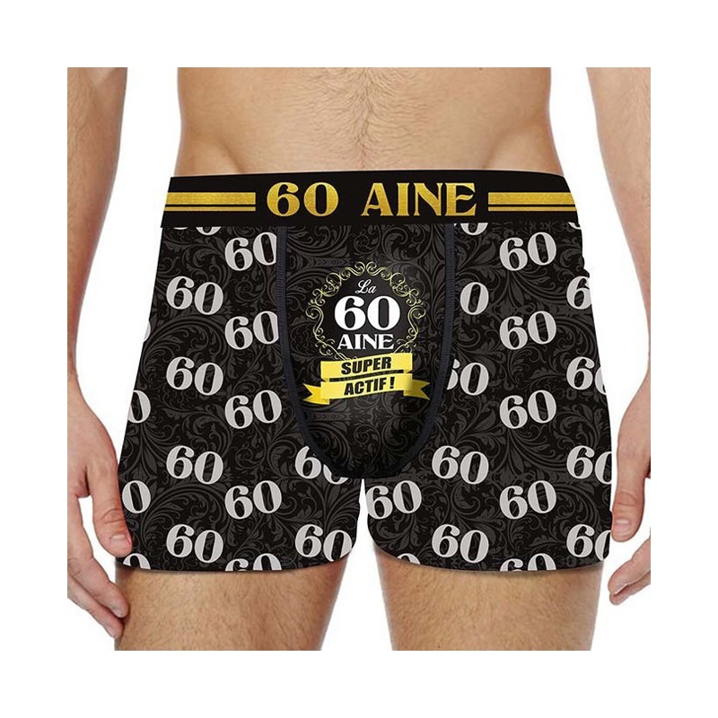 Caleçon anniversaire 60 ans, un cadeau d'anniversaire plein d'humour