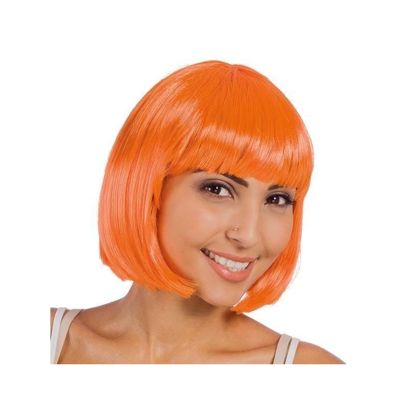 Perruque orange cheveux courts pour femme idéale pour se déguiser pour Carnaval