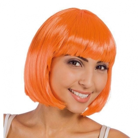 Perruque orange cheveux courts pour femme idéale pour se déguiser pour Carnaval