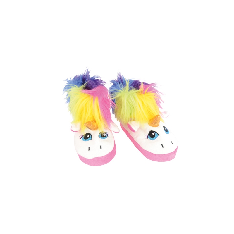 Paire de chaussons licorne arc en ciel taille 36/37