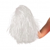 Pompon blanc avec manche de 10 cm idéal pour compléter une tenue de pompom girl Pompon blanc avec manche de 10 cm idéal pour compléter une tenue de pompom girl