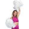 Présentation de 2 pompons blancs avec une pantalon et top de couleur unie Présentation de 2 pompons blancs avec une pantalon et top de couleur unie