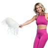 Pompon blanc, l'accessoire indispensable à un déguisement de Cheerleader Pompon blanc, l'accessoire indispensable à un déguisement de Cheerleader