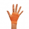 Mitaine orange fluo en résille pour femme Mitaine orange fluo en résille pour femme