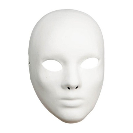 masque blanc de théâtre rigide à décorer - masques deguisements