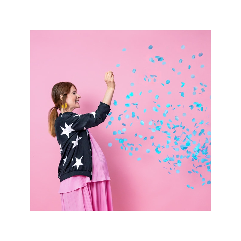 Confettis bleus - Ballon Gender Reveal