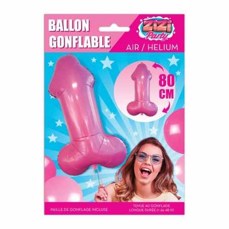 Ballon zizi gonflable à l'hélium 80 cm Ballon zizi gonflable à l'hélium 80 cm