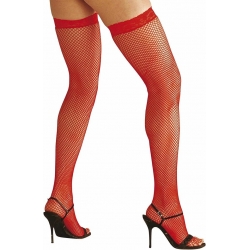 Bas résille rouge pour femme, taille XL disponible