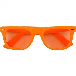 Lunettes orange fluo pour hommes et femmes thème tropical et années 80